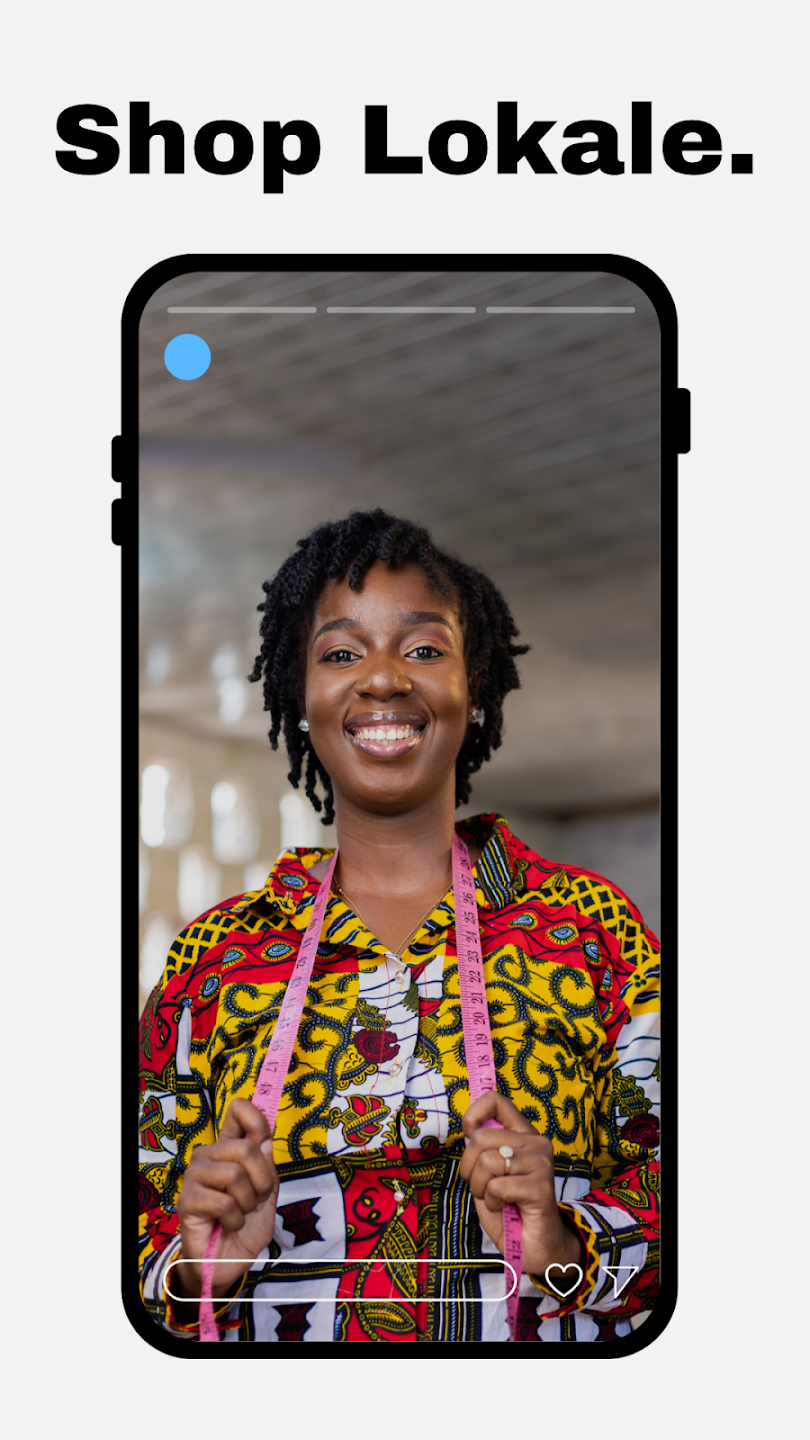 Lokale app showing a local seller's product video feed